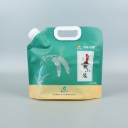 2kg黃小米袋+UV塑料復合+自立帶吸嘴